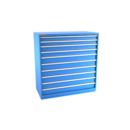 Champion Tool Storage Modular Drawer Cabinet, 10 Drawer, Blue, Steel, 56-1/2 in W x 28-1/2 in D x 59-1/2 in H D27001001ILCFTB-BB